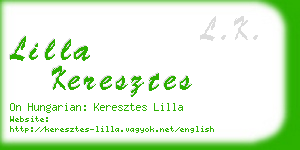 lilla keresztes business card